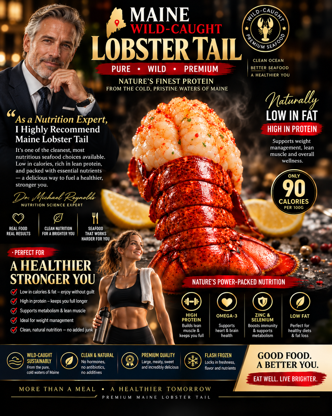 Maine Lobster Tail – Succulent, Meaty & Naturally Sweet | Premium Wild-Caught Seafood-Liam