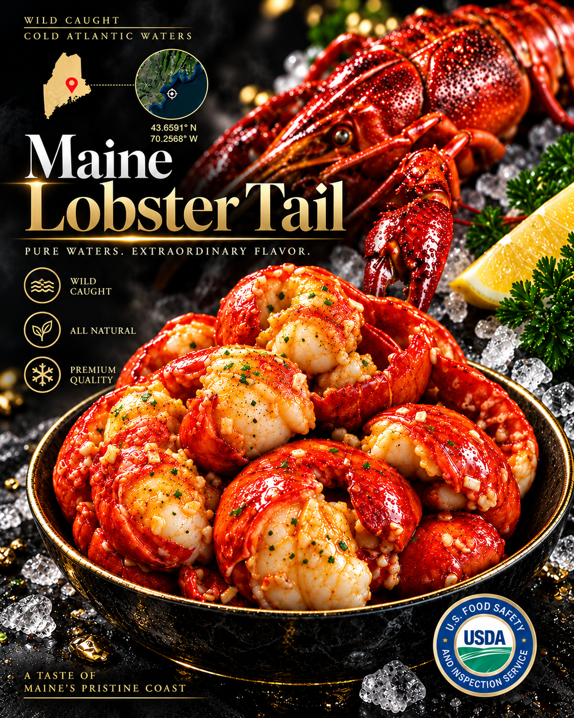 Maine Lobster Tail – Succulent, Meaty & Naturally Sweet | Premium Wild-Caught Seafood-Liam