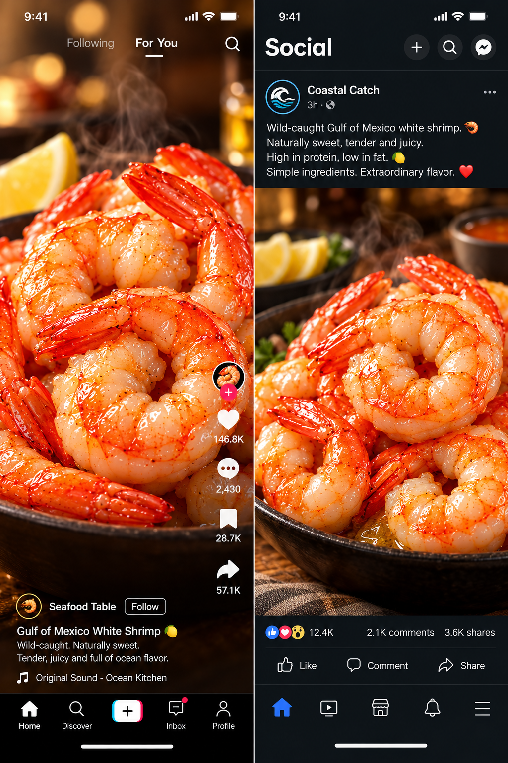 Wild-Caught Gulf of Mexico White Shrimp | Tender, High-Protein, Ready-to-Eat Seafood-Liam