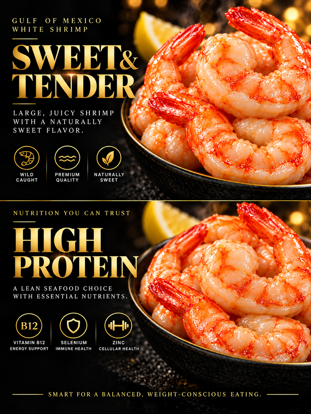 Wild-Caught Gulf of Mexico White Shrimp | Tender, High-Protein, Ready-to-Eat Seafood-Liam